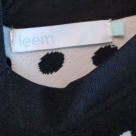 Leem Oversized Black and White Gradient Polka Dot Sweater Maxi Dress Size large - Picture 4 of 11